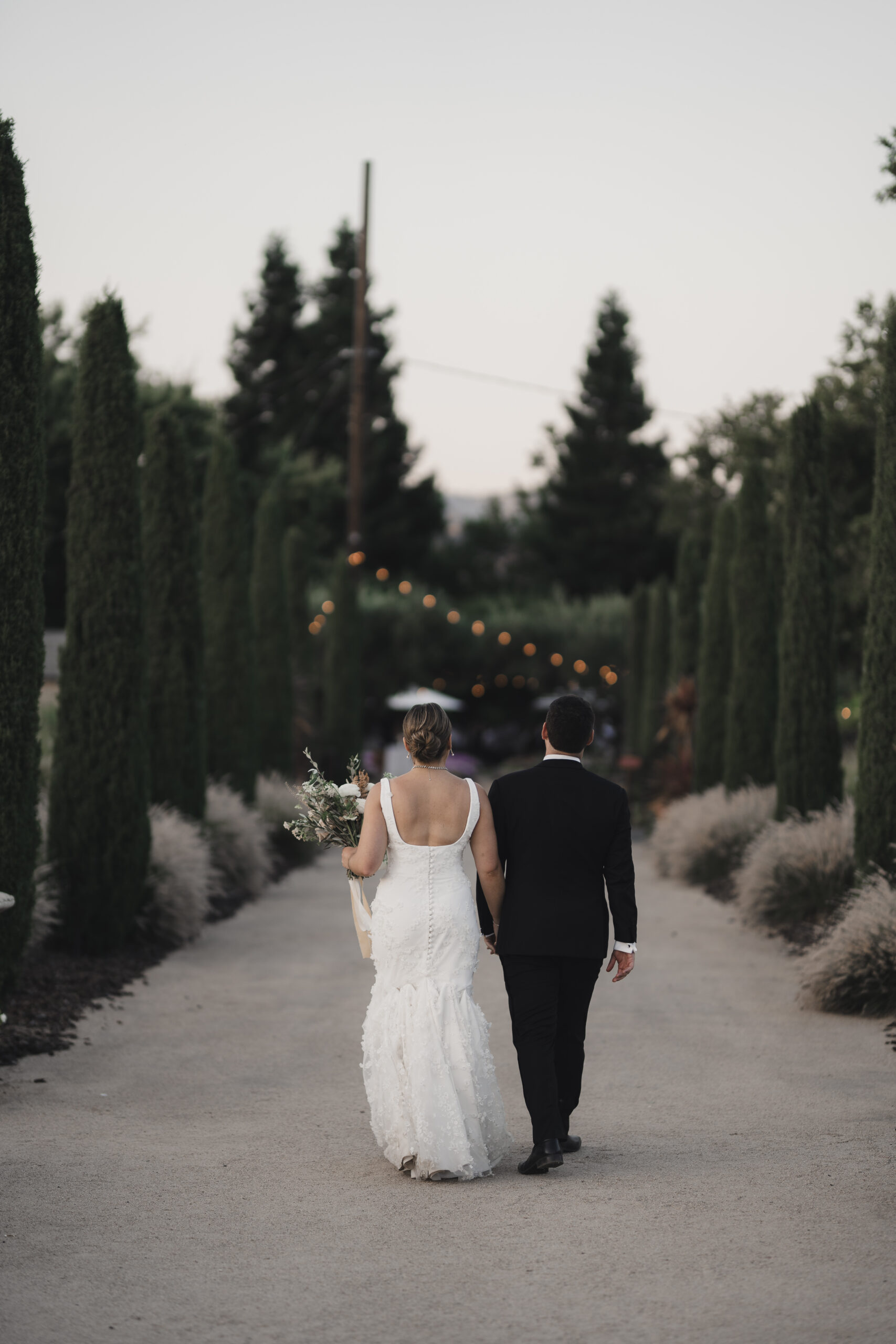 golden hour portrait film style Tre Posti wedding in St. Helena by Wade Snider wedding photographer